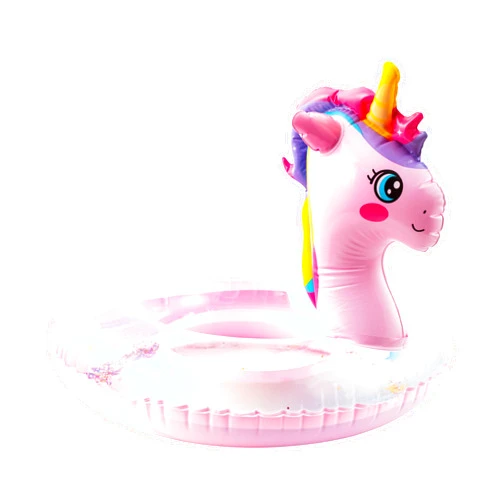 Zainpe Unicorn Inflatable Pool Float with Glitters Gradient Pink Inflation Swimming Ring Summer Outdoor Water Lounge Inflatable Raft Tube Fun Beach Floaties Vinyl Swim Floaty Pool Toy for Kids Toddler