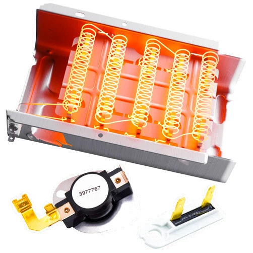BlueStars UPGRADED 279838 Dryer Heating Element 3977767 3392519 Thermal fuse COMPLETE Dryer Repair Kit- Compatible with Whirlpool Kenmore Dryers - Replaces 3403585 8565582 3398064