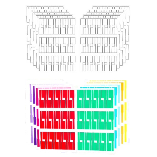 JIQEZNL 300 Pcs Cable Labels and 300 Pcs White Labels, JIQEZNL Premium 10 Colors Wire Labels Electrical, Waterproof Cord Labels Electronics Tags for Cable Management