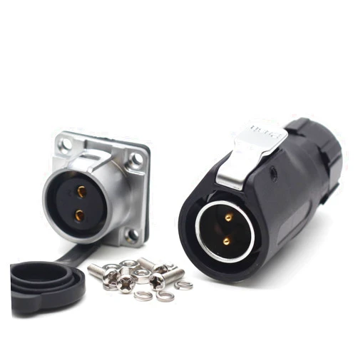 SZJELEN XHP20 30A IP67 2Pin Waterproof Aviation Cable Connector Plug and Socket,LED Light Power Cable Connector,Fit RV Solar Port (2Pin, Plug Male &Socket Female)
