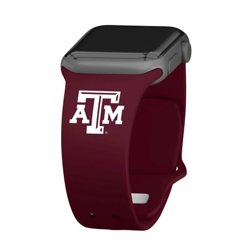 Affinity Bands Texas A&M Aggies Silicone Sport Band compatible with Apple Watch