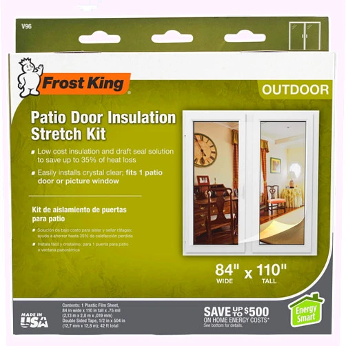 Frost King V96H Outdoor Stretch Window Kit, 84in x 110in, Clear