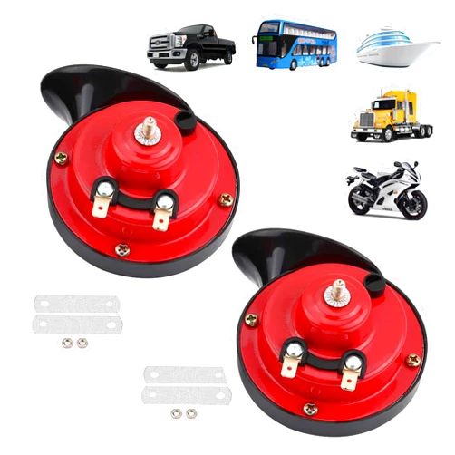 Yungeln Train Horns for Trucks 300DB Loud Air Electric Snail Horn,12V Waterproof Horns Kit Super Loud for Trucks,Cars,Motorcycle,Bikes & Boats 2 PCS