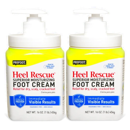 Profoot Heel Rescue Foot Cream 16 Ounce Bottle, 2 Pack, for Cracked, Calloused or Chapped Skin