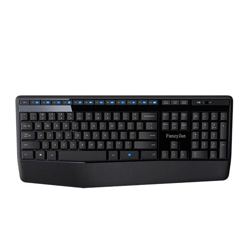 FancyJan Silent Spill-Resistant Full-Sized Wireless Computer Keyboards with Numeric Keypad
