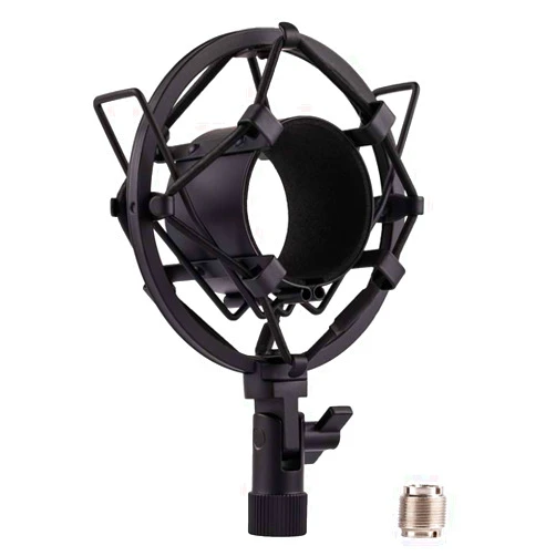 LYRCRO Microphone Shock Mount, Mic Anti-Vibration Suspension Shock Mount Holder Clip for 44mm-49mm Diameter Condenser Mic like MXL V67G V67i V69M V87 550 Studio 24 V76T Babybottle SL