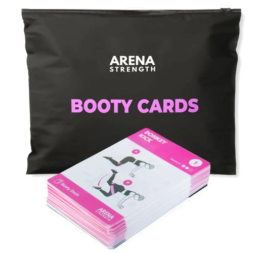 Arena Strength Workout Cards - Instructional Fitness Deck for Booty Band Workouts, Beginner Fitness Guide for Resistance Band Training Exercises at Home. includes Workout Routines.