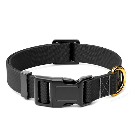 Rnivvi Dog Collar, Adjustable Black Dog Collar for Small Dogs, Cute Puppy Collar for Boy and Girl Dog, Classic Heavy Duty Pet Collars with Quick Release Buckle for Walking Running,S Length 3/4