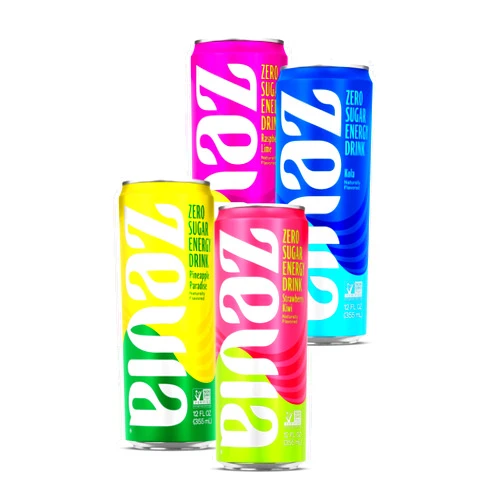 Zevia Zero Calorie Energy Drink 4-Flavor Medley Variety Pack 12 Ounce Cans (Pack of 12)