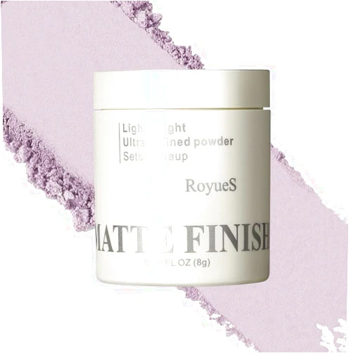 Easilydays Purple Translucent Setting Powder, Matte Finishing Powder Oil Control for Long Lasting Makeup, Lightweight Loose Powder Waterproof Makes Skin Downy, Blurring Powder for All Skin Tones, 01