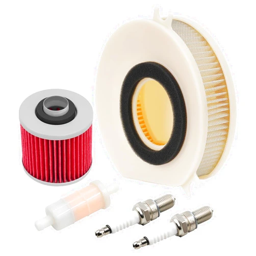 OuYi Motorcycle Air Filter & Oil Filter & Fuel Filter & Spark Plug Compatible with Yamaha XVS1100 Drag Star Classic 1999-2005 XVS1100 V-Star Custom Silverado 2002-2009 Midnight Custom 2007-2009