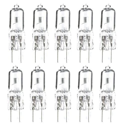 BesYouSel G4 10W Halogen Bulb G4 AC/DC 24V 10W Halogen JC T3 24V G4 Bi-Pin Base 10W Halogen Light Bulb Precision Halogen Light Bulbs for Home lighting Pendant Light 2700K Warm White, Clear, 10 Pack