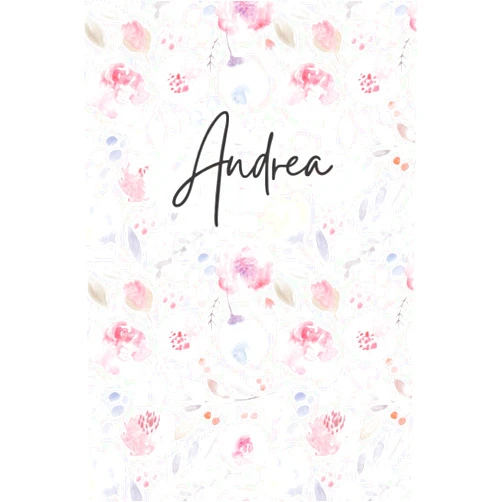 Happy Day Publishing Andrea Notebook: Floral Andrea Journal, flowery Pattern Notepad, Andrea Diary Lined Paper, 6 X 9 Inch, 120 Pages