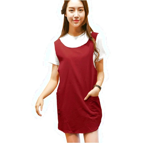 AOBBYBBS BBYBBS Cotton Linen Aprons Halter Cross Bandage Shortened Design Japanese Round Skirt