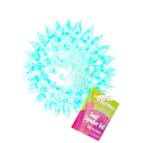 Gnawsome Dog Toys - 2.5” Spiky Squeaker Ball - Small - Dental & Gum Wellness - Stimulating Fun - Hidden Squeaker - Durable for Heavy Chewers - 100% BPA-Free - Assorted Colors
