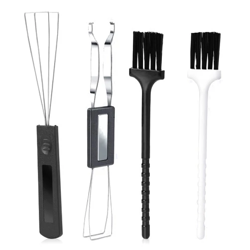 Salbsever 2PCS Keycap Puller and Switch Puller with 2PCS Keyboard Brush, Keycap Remover Switch Puller Mechanical Stainless Steel Keyboard Remover Keyboard Cleaning and Fixing Tool for Mechanical Keyboard