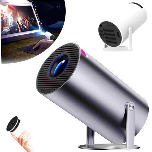 Generic Netssy - Netssy Project, Small Portable Automatic Keystone Correction HD Projector, Portable Outdoor/Indoor Movie Projector For Household with Wifi and Bluetooth, Small Projector for Household(black)