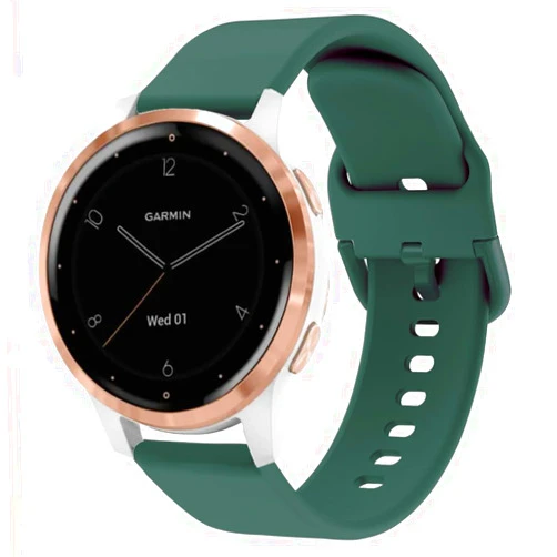ViCRiOR Bands Compatible with Garmin Vivoactive 4S/ Venu 2S/ Venu 3S /Vivomove 3S Smart Watch, 18mm Quick Release Soft Silicone Replacement Strap Band for Garmin Forerunner 255S/ 265S Women Men