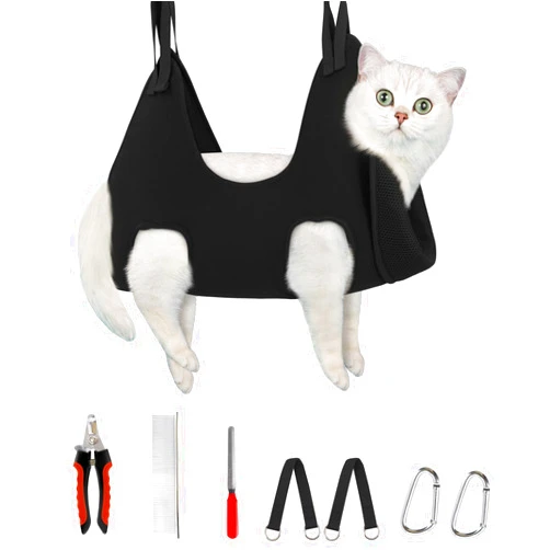 Supet Cat Grooming Hammock Harness for Cats Dogs, Relaxation Pet Grooming Hammock Restraint Dog & Small Animal Leashes Sling for Grooming Dog Grooming Helper