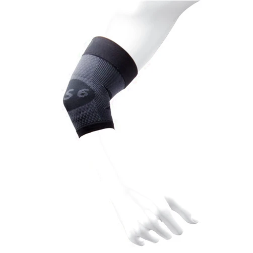 OS1st ES6 Elbow Compression Bracing Sleeve (One Sleeve) relieves Tennis or Golfer's Elbow, Cubital Tunnel Syndrome, Supports Damaged Tendons and Controls Forearm Pain (Medium, Black)