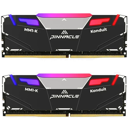 Timetec Pinnacle Konduit RGB 32GB KIT(2x16GB) DDR4 3600MHz PC4-28800 CL18-22-22-42 XMP2.0 Overclocking 1.35V Dual Rank Compatible for AMD and Intel Desktop Gaming PC Memory Module RAM - Black