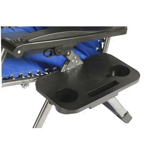 InSideOut Zero Gravity Chair Tray Cup Holder, Utility Clip-On Chair Table/Tray for iPhone/iPad/Tea Cup/Books, Zero Gravity Cup Holder, Black