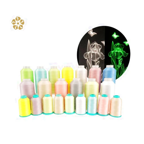 SAKTHREAD 13 Colors Available Luminous Embroidery Thread 3300Y 150D/2 Luminary Glow in The Dark Embroidery Machine Thread Long Luminous time for Embroidery, Quilting, Sewing. (White)