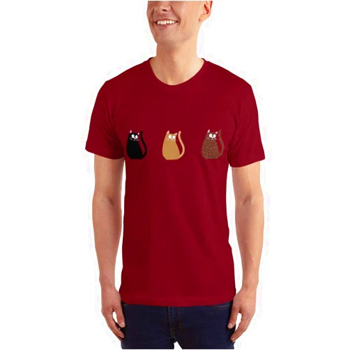 Pups_N_Stuff_Boutique Cat Shirt, Cat T-Shirt, Cat Tshirt, Cat Tee, Kitten Shirt, Cat Mom Shirt Gift, Cat Dad Shirt Gift, Cat Lover Gift Idea Cranberry