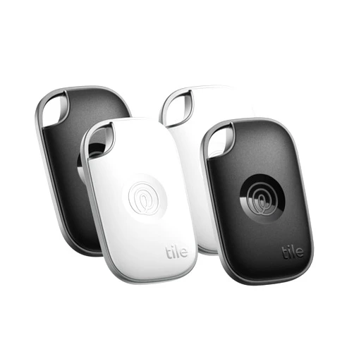 Tile by Life360 Pro (2024) - Powerful Bluetooth Tracker, Key Finder and Item Locator for Keys Bags, and More. Both iOS and Android Compatible. Phone Finder. 4-Pack (Black/White)