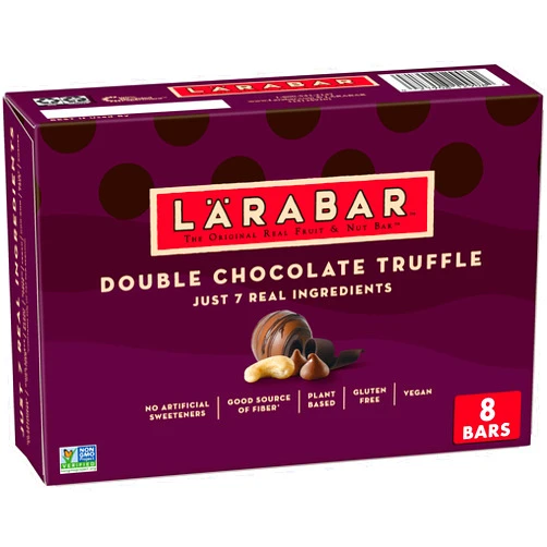 LÄRABAR Larabar Double Chocolate Truffle, Gluten Free Vegan Fruit & Nut Bars, 8 ct
