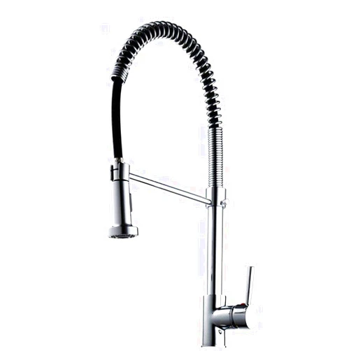 FHSRAEIP Sink Taps All Copper Kitchen Faucet with Spring Belt Pulls Out Spray Head Faucet, All Copper Kitchen Sink Tap Single Handle Can Be Rotated. Auspiciou