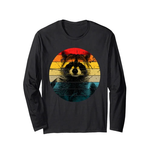 Waschbär Tshirt Kinder Damen Herren Kostüm Raccoon Gift for Mapache Marten Raccoon Long Sleeve T-Shirt