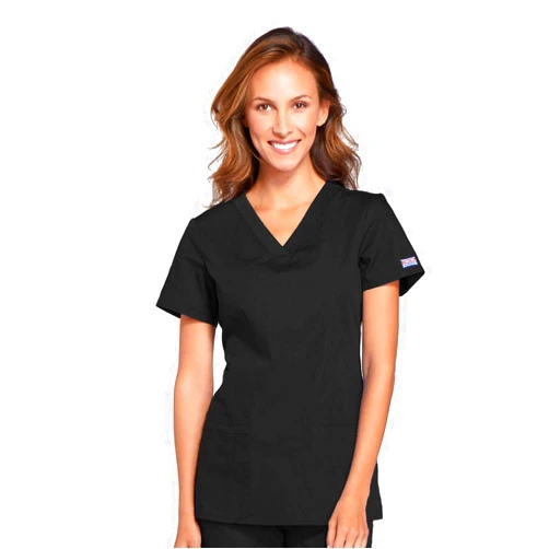 Cherokee V-Neck Womens Scrubs Top Workwear Originals with Rib-Knit Back Panels WW645