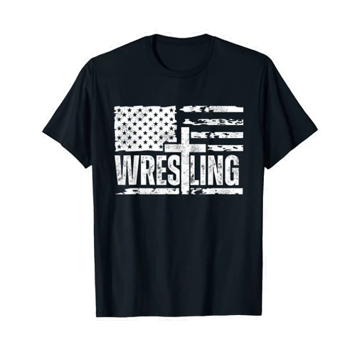 Wrestling patriotic american flag and Jesus lover Wrestling Patriotic American Flag, Christian and Jesus Lover T-Shirt