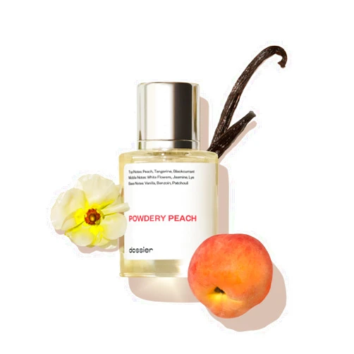 Dossier - Powdery Peach - Eau de Parfum - Inspired by J.Choo I Want Choo - Perfume Luxury - Pure Infused - Paraben Free - Vegan - For Women Men Unisex - Fragrance 1,70z (Spray 50ml)