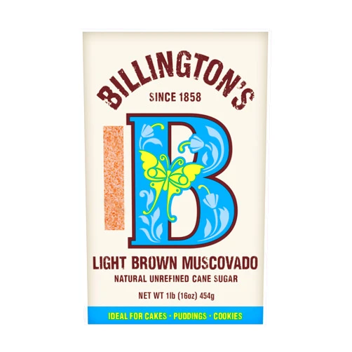Wholesome Sweeteners Billingtons B33184 Billingtons Natural Light Brown Muscovado Sugar1lb