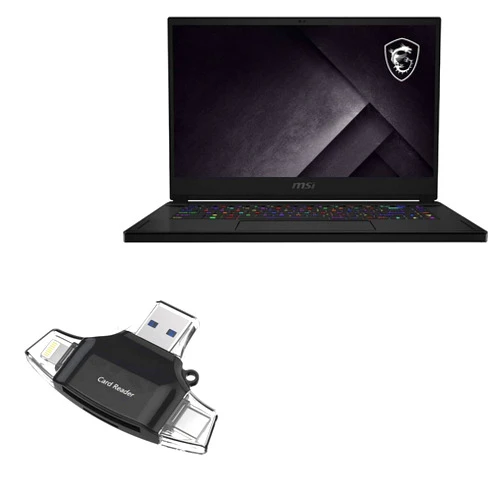 BoxWave Smart Gadget Compatible with MSI Stealth GS66 (Intel 10th Gen RTX) - AllReader SD Card Reader, microSD Card Reader SD Compact USB for MSI Stealth GS66 (Intel 10th Gen RTX) - Jet Black