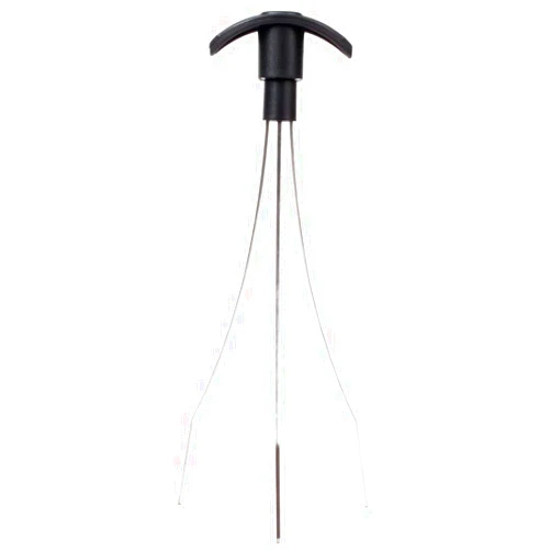 Franmara Stainless Steel 3-Pronged Wine Bottle Cork Retriever with Black Handle