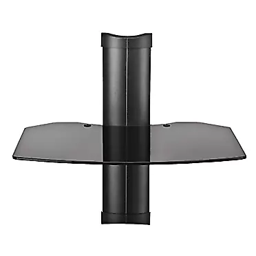 Omnimount Tria 1 B 1-Shelf Wall Furniture - Black/Dark Glass One Shelf