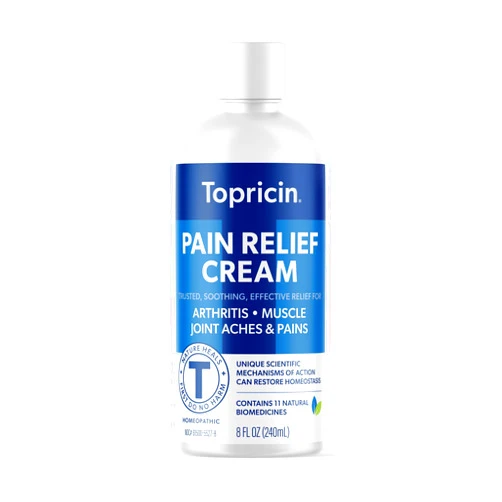 Topricin Pain Relief Therapy Cream (8 oz) Fast Acting Pain Relieving Rub