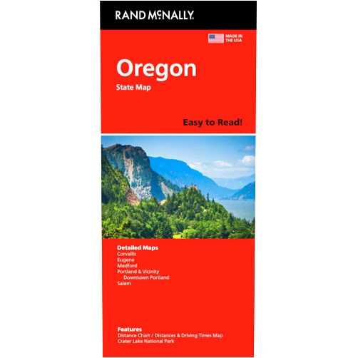 Rand McNally Easy to Read: Oregon State Map