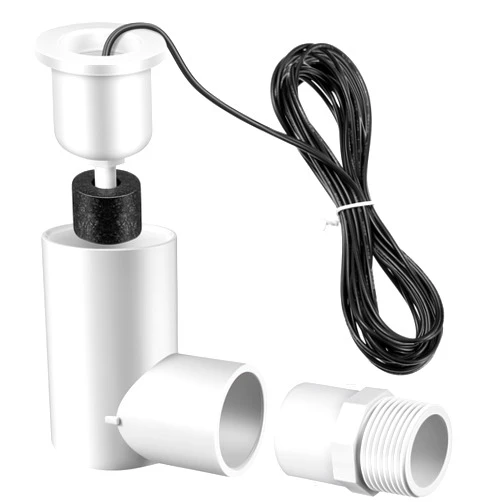 Feekoon SS2 Float Switch L Shape, AC Float Switch with 3/4 Inch Adaptor and 6Ft Wire, Water Level Switch for HVAC System with Condensate Overflow Detection(1 Pack)