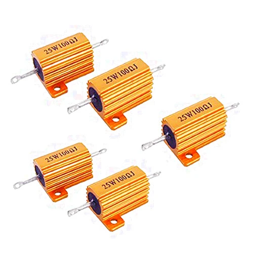 Yohii Wire Wound Resistors 25W 100 Ohm 5% Aluminum Resistors - 5pcs- (G7.23)