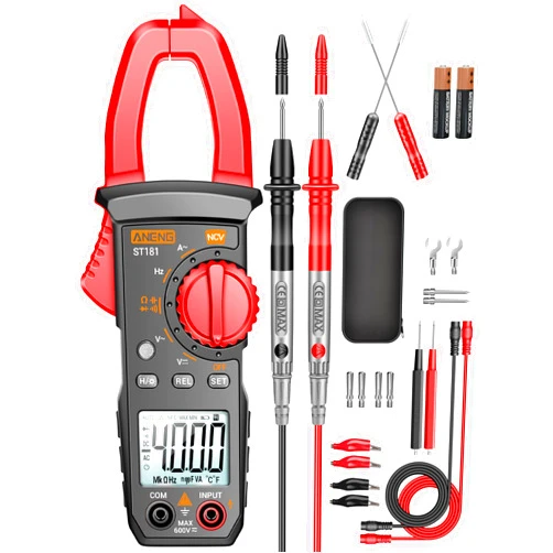 ANENG Digital Clamp Meter Multimeter Tester 4000 Counts with NCV Amp Ohm Volt Measures AC Current, AC/DC Voltage,Capacitance, Resistance, Diodes, Continuity Frequency Backlight Electrican Tools