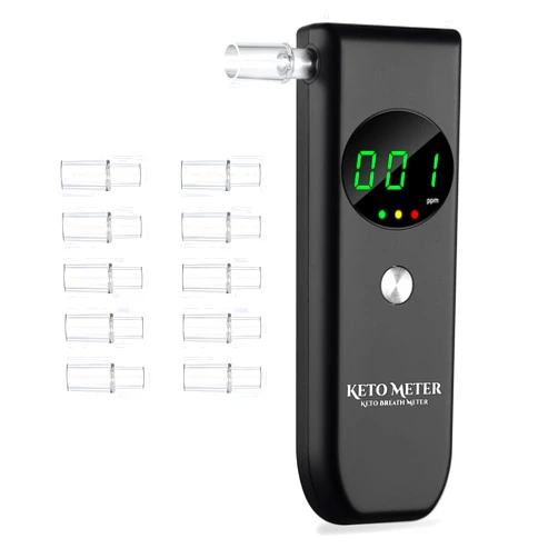 Aunnhon Ketone Breath Analyzer Newly Upgraded Breath Ketone Meter Professional-Grade Accurate Ketosis Breath Tester with 10 Reusable Mouthpieces for Testing Ketosis