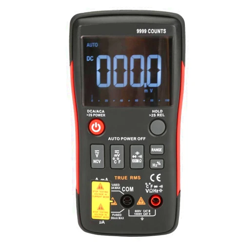 YWBL-WH Q1 True RMS Digital Multimeter 9999 Counts AC/DC Voltage Current Auto Ranging with Analog Bar Graph and Backlight for Resistance, Temperature