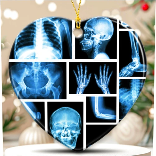 PTPLMM X Ray Human Skeletal Christmas Ornaments 2024 Christmas Decorations, Ceramic Christmas Tree Ornaments Decoracion De Navidad 2024 Xmas Decorations Gifts, Christmas Decor Party Idea Keepsake Ornaments
