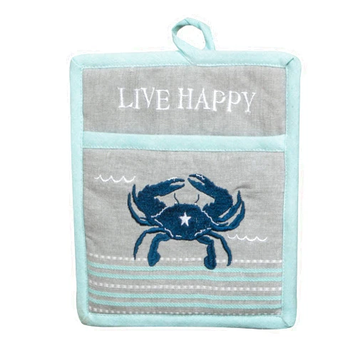Kay Dee Designs Live Salty Crab Pocket Oven Mitt, 8 x 9, Various