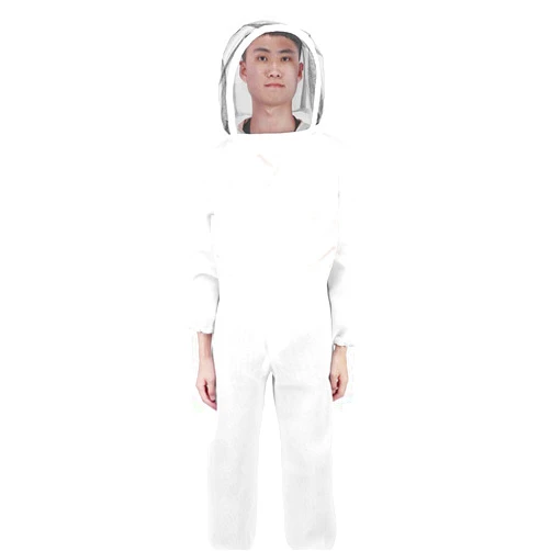 STARNOONTEK Beekeeping Suit Ventilated, Double Zippers Professional Smock Suit Beekeeping Protective Supplies for Beekeeper(XL)