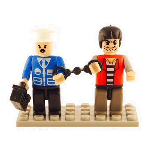 BRICTEK BUILDING BLOCKS 19204 Mini Figurines Police - Thief (2)